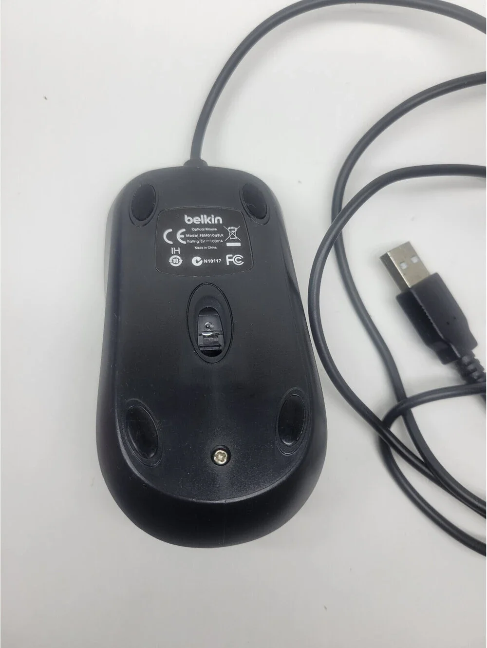 Lot of 9 Belkin 3 Button Scroll Wheel Optical Mouse F5M010QBLK